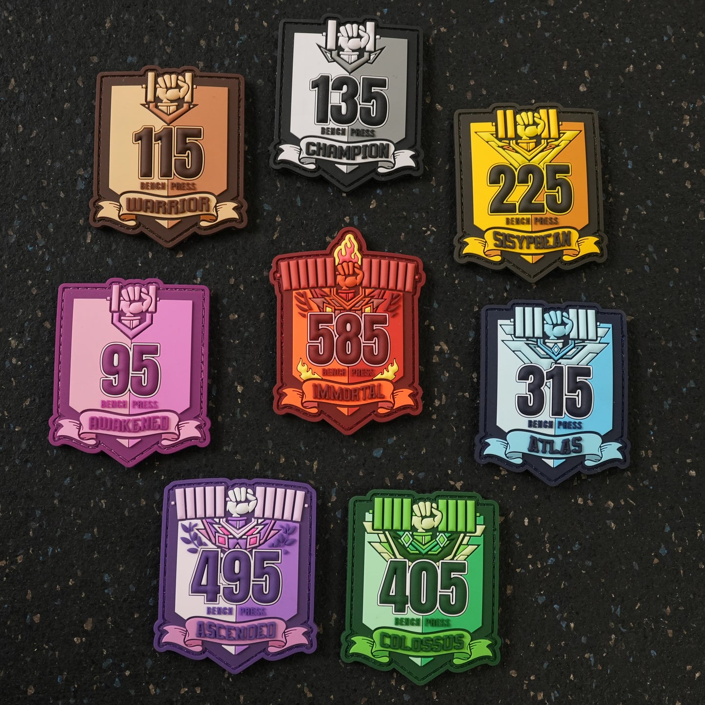 Bench Press Rank Velcro Patches