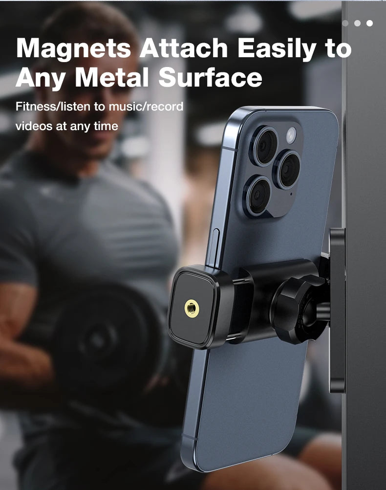 UPR Magnetic Gym Phone Holder – 360° Rotation, Universal Fit (4.7-6.5” Phones) | UPR Tech
